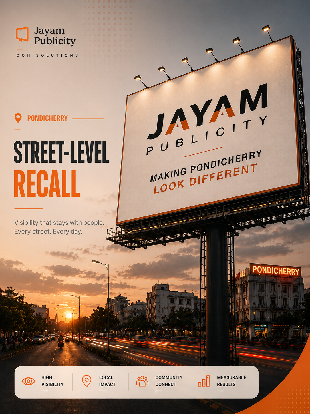 Street-level recall billboard poster