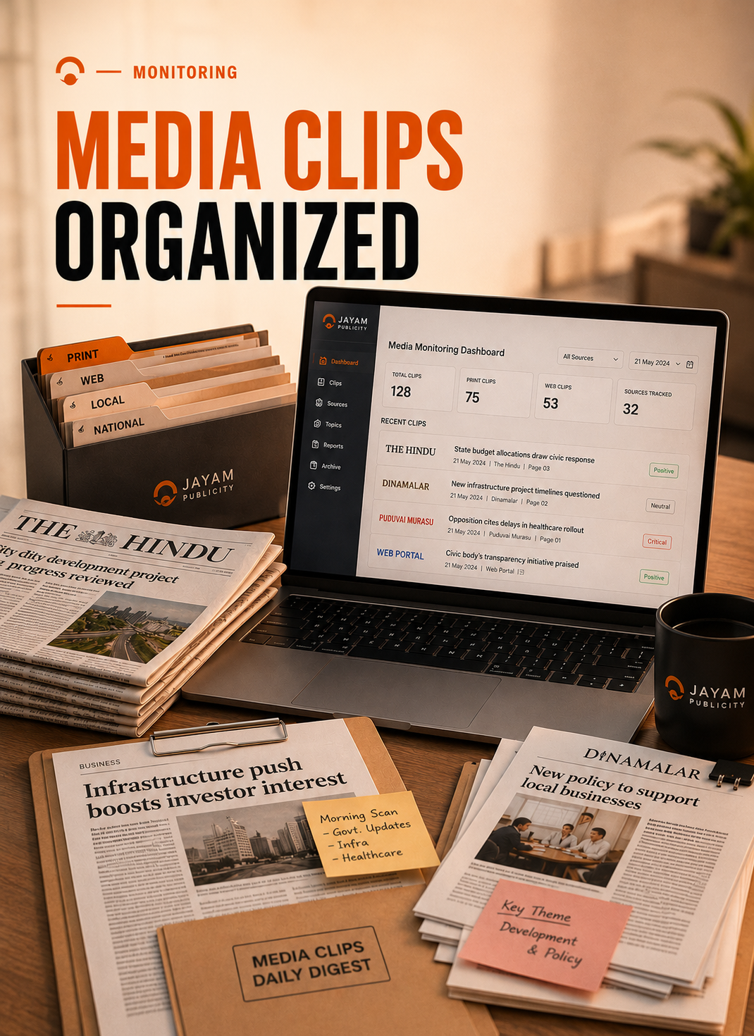 Media clips monitoring poster