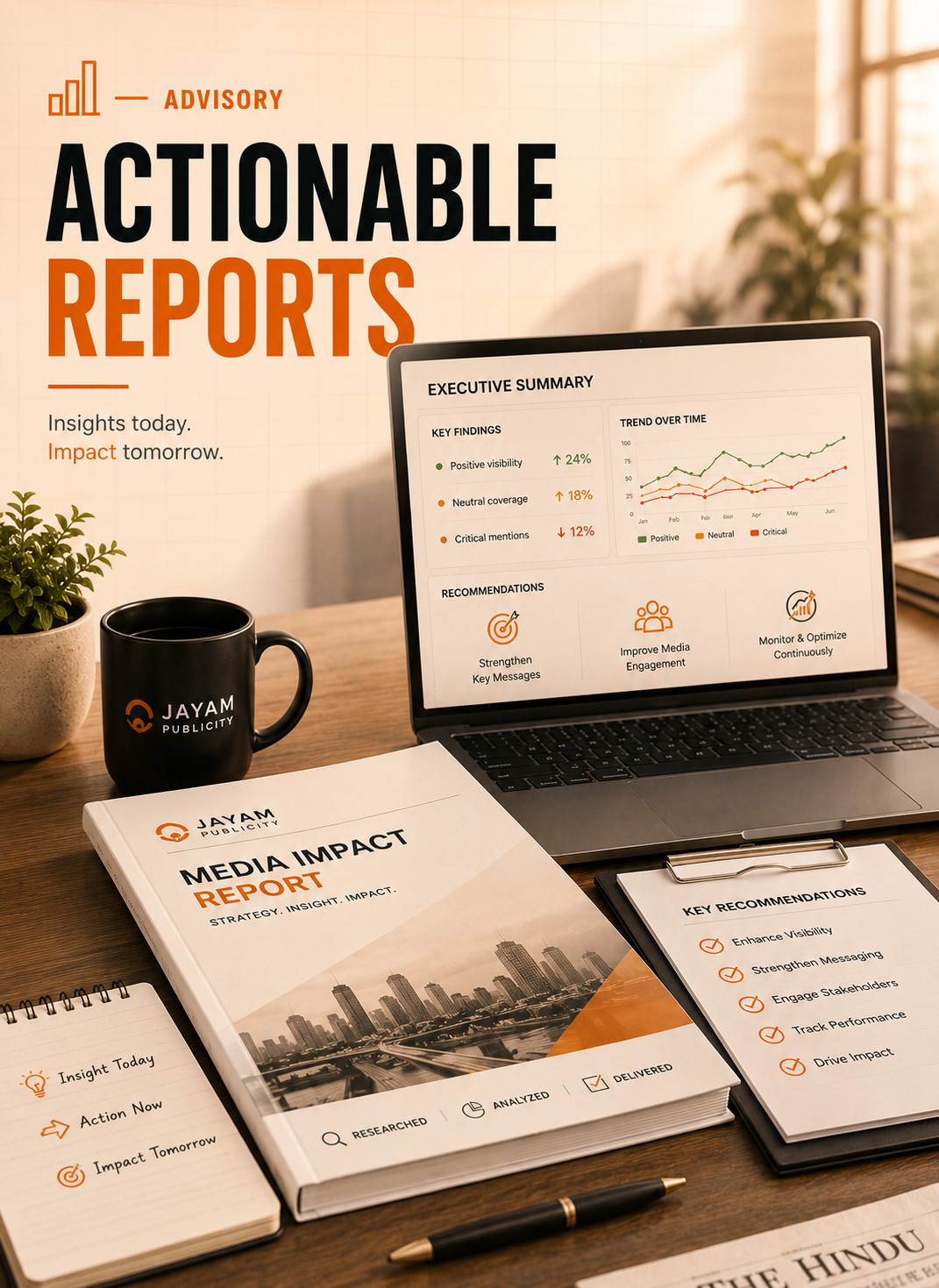 Actionable media advisory reports poster